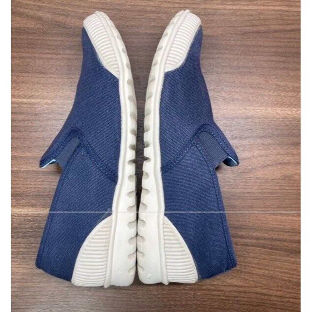 Cougar Shoes Slip On Canvas 10 Blue Snap Comfort Memory Cushion - Picture 4 of 9